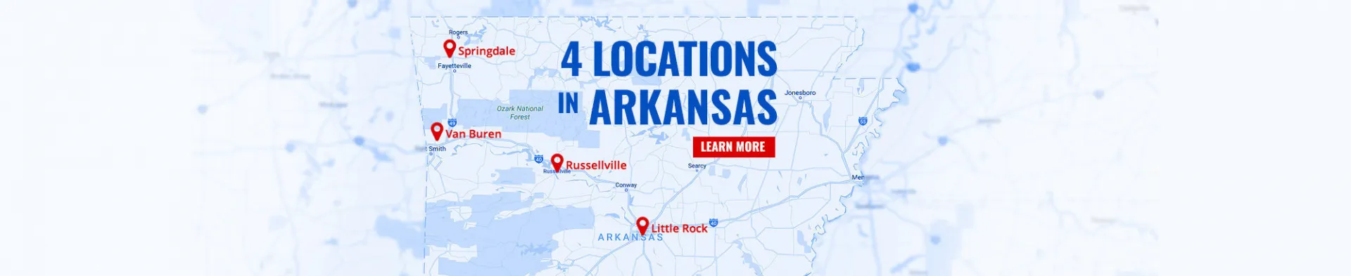 4 Locations in Arkansas
